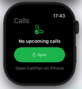 CallPlan on Apple Watch